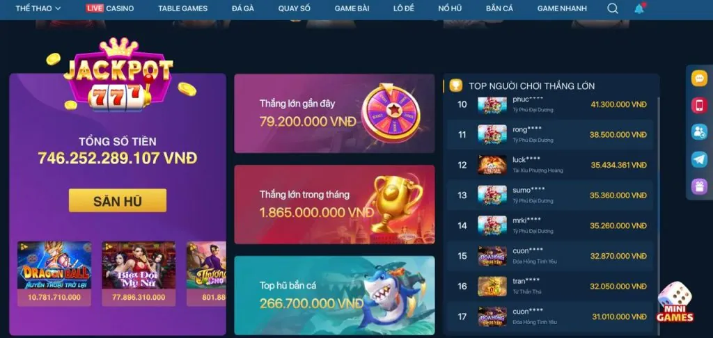 Cơ hội thắng jackpot lớn tại MGM88